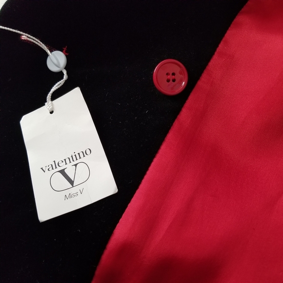 Sold Other Platform! Valentino Blazer Jacket NWT Lambs Wool Red Double Breasted - Picture 10 of 16
